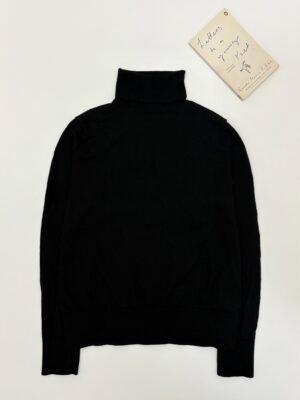 COS 100% Wool Black Funnel Neck Jumper