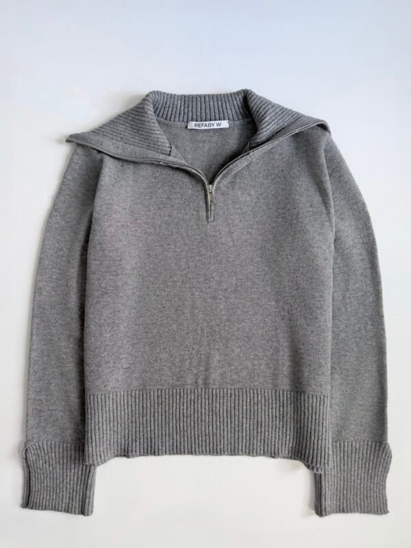 Pure Wool Chic Half-Zip Jumper
